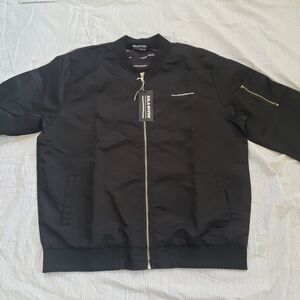 Classic Black Bomber Jacket NWT